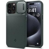 Spigen Husa Optik Armor MagSafe iPhone 15 Pro Abyss Green