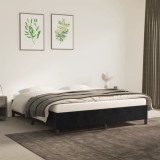VidaXL Cadru de pat fără saltea, negru, 160x200 cm, catifea