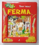 FERMA de TONY WOLF , CARTE CU PUZZLE , 2019, PREZINTA URME DE UZURA