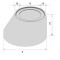 Con de reductie 80 / 62,5 cm