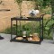 Gossi carucior de bar, negru, 100x45x83 cm, poliratan