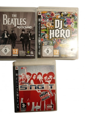 Joc PS3 Beatles Rockband + Dj Hero + Disney Sing It High School Musical foto