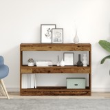 VidaXL Bibliotecă/Separator de cameră din lemn vechi, 100x30x72 cm, Fabricată din lemn compus