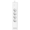 Prelungitor inteligent Hama 00176574, Wi-Fi, 4 prize, 4 porturi USB, protectie suprasarcina, compatibil Amazon Alexa/Google Assistant, cablu 1.7m, Alb