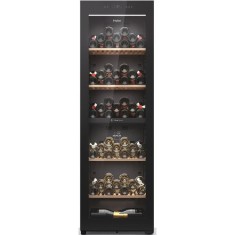 Racitor de vinuri Haier HWS236GDEH1, 236 sticle, H 190 cm, Clasa E, Wi-Fi, negru