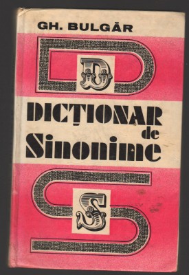 C9846 - DICTIONAR DE SINONIME - GH. BULGAR foto