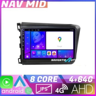 Navigatie Honda Civic 2012 2015 KIT 132 EDOTEC-LITE Android Ecran 720P Octa Core 4 64 Carplay CarStore Technology foto