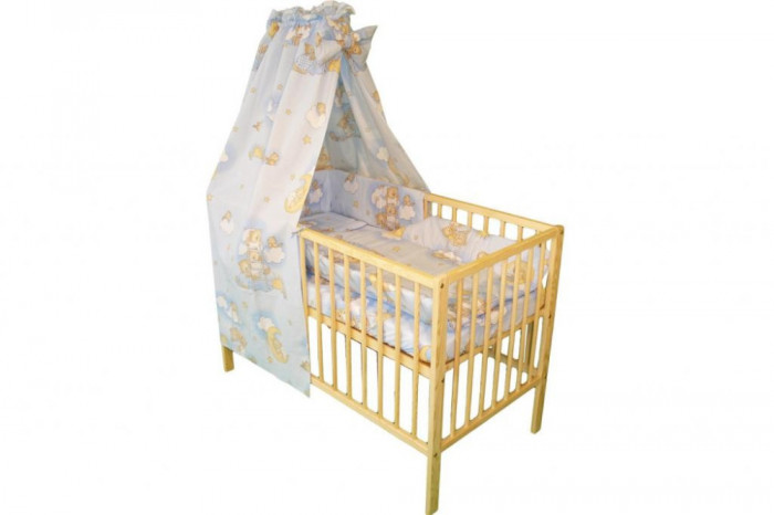 Lenjerie MyKids Teddy Scarita Albastru 5 Piese 120x60