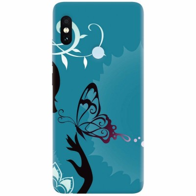 Husa silicon pentru Xiaomi Redmi S2, Blue Butterfly foto