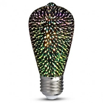 BEC LED ST64 E27 3W CU FILAMENT 3000K ALB CALD MODEL 3D foto
