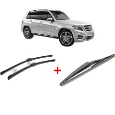 Set 3 stergatoare MERCEDES-BENZ GLK-CLASS (X204) din 2008 - 2015, pentru parbriz si luneta fata si spate auto, Bosch Twin, din cauciuc siliconat rezis