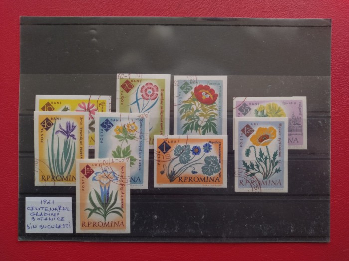 1961 - CENTENARUL GRADINII BOTANICE DIN BUCURESTI