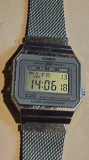 CASIO Vintage A700WM, CEAS DIGITAL UNISEX/BRATARA ARGINTIE DIN PLASA DE OTEL INOXIDABIL/ STARE BUNA