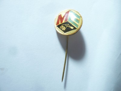 Insigna Romania ME - Constructii Electro- Mecanica , d=1cm foto
