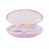 Set Pila Electrica pentru Copii si Bebelusi, ABS, 6 Accesorii, cu Lumina LED, Roz Alb