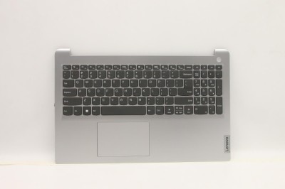 Carcasa superioara cu tastatura palmrest Laptop, Lenovo, IdeaPad 1 15IJL7 Type 82LX, 5CB1H70708, AP2DG000300, AM2DG000500, Cloud Grey, layout US foto