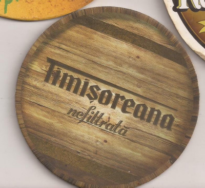 L1 - suport pentru bere din carton / coaster - Timisoreana foto