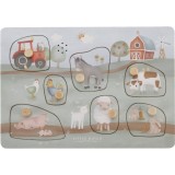 Little Dutch Little Farm Sound Puzzle puzzle din lemn 1 buc