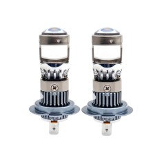 Set 2 Becuri H7 LED cu Lupa, SUPER CSP, Putere 150W si 27.000 Lumeni, Ventilator Integrat, Cu cipuri CSP 7035, 6000K Alb Rece, fara eroare de bec ars