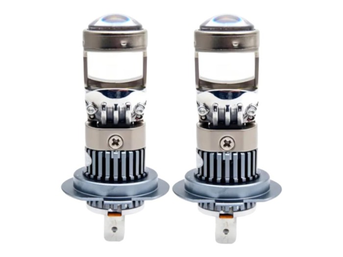 Set 2 Becuri H7 LED cu Lupa, SUPER CSP, Putere 150W si 27.000 Lumeni, Ventilator Integrat, Cu cipuri CSP 7035, 6000K Alb Rece, fara eroare de bec ars