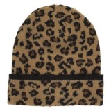 Caciula tricotata cu model leopard pentru femei, marime unica, CMCLASS
