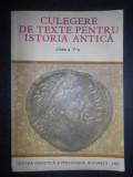 Gloria Ceacalopol - Culegere de texte pentru istoria antica, clasa a 5-a