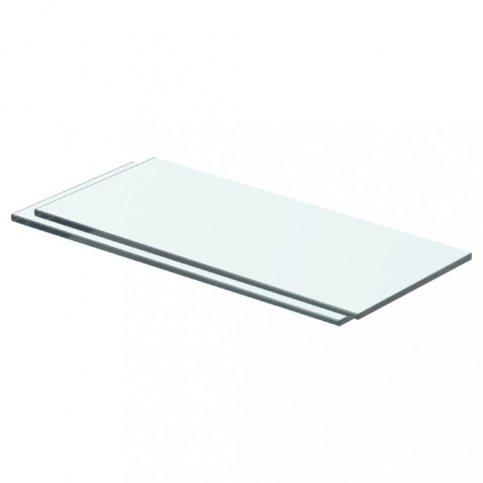 Gossi rafturi, 2 buc., 40 x 12 cm, panouri sticla transparenta