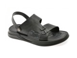 Sandale GRYXX negre, 53C51, din piele naturala