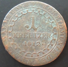 Moneda 1 KREUZER - IMPERIUL HABSBURGIC, anul 1812 *cod 113 SCHMOLNITZ SMOLNIK foto