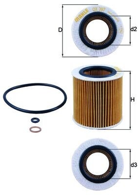MAHLE OX 387D Filtru ulei foto