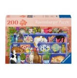 Cumpara ieftin Puzzle XL Ravensburger - Pisicute pe raft, pentru varstnici, 200 piese mari