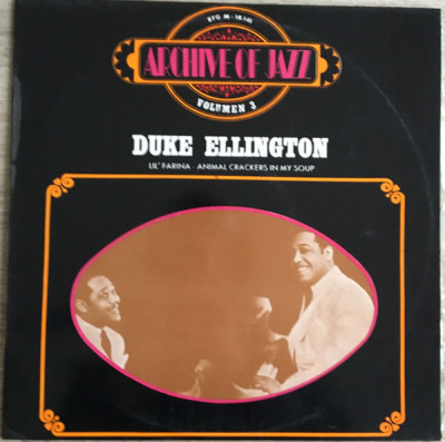 VINIL Duke Ellington &amp;lrm;&amp;ndash; Archive Of Jazz Volume 3 Animal Crackers (-VG) foto