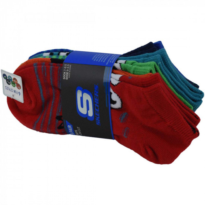 șosete Skechers 6pk Boys Non Terry Low Cut Socks S115172-RDMT multicolor
