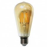 Bec LED Filament Amber E27/8W/800LM/2500K ST64, Spin