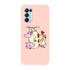 Husa compatibila cu Oppo Find X5, Viceversa, model Painted Cow and Chicken, Silicon, TPU, Transparent, Carcasa