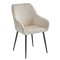 Scaun stil fotoliu bucatarie/living, Artool, Nugat, catifea, metal, bej si negru, 58x54.5x91 cm GartenVIP DiyLine