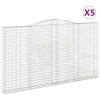 Cosuri gabion arcuite, 5 buc, 400x30x220/240cm, fier galvanizat