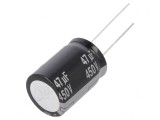 Condensator Electrolitic 47uF 450V THT &Oslash;18x25mm &plusmn;20%