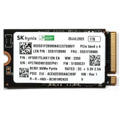 SSD 1TB SK Hynix Laptop, Lenovo, Legion GO 8APU1 Type 83E1, 5SS1F28989, SSS1F28990, M.2, format 2242, PCIe Gen4x4