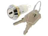 Comutator cu cheie ON-ON, SPDT, 90&deg;