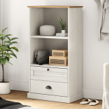 vidaXL Bibliotecă VIGO, alb, 60x35x114,5 cm, lemn masiv de pin 353185