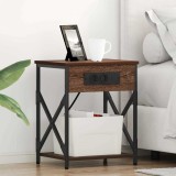 VidaXL Dulap de noapte 2 pcs Stejar brun 41 x 31 x 51 cm Lemn compozit