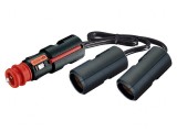 Splitter brichetă auto dublu 16A negru, Pro Car