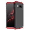 Husa Samsung Galaxy S10 - Protectie 360 grade, 3 in 1, Plastic, Neagra/Rosie, Universal