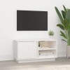 VidaXL Comodă TV, alb, 80x35x40,5 cm, lemn masiv de pin