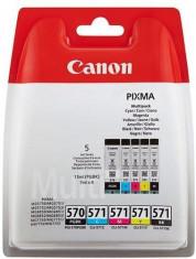 Cartus cerneala canon cli-570multi multipack (cyanmagentayellowpigment si photo black) pentru foto