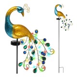 Lampa solara decorativa tip paun pentru gradina, 40 LED, IP44