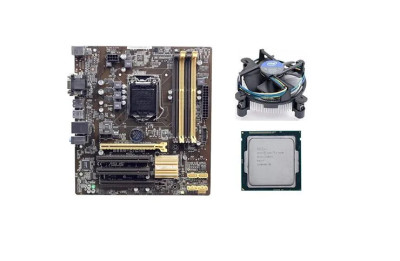 Starter KIT Procesor Intel Core i5-4590 TRAY + Placa de baza ASUS B85M-C/C/SI , Socket 1150 + Cooler Intel Stock foto