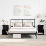 VidaXL Noptiere, 2 buc., stejar negru, 35x35x55 cm, lemn prelucrat