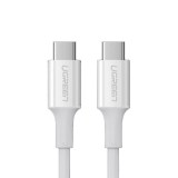 CABLU alimentare si date Ugreen, &quot;US300&quot;, Fast Charging Data Cable pt. smartphone, USB Type-C la USB Type-C, 5A, 1m, alb &quot;60551&quot; (timbru verde 0.08 le